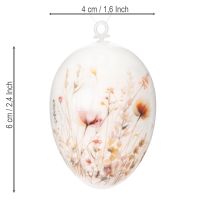 Artículo Huevos de Pascua con motivos primaverales y florales, decoración de Pascua de alta calidad, 6 cm, 6 piezas