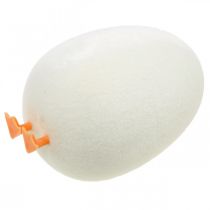 Artículo Huevo decorativo con patas Crema de huevos de Pascua Divertida decoración de Pascua Al 13cm 4pcs