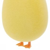 Huevo de Pascua con patas figura decorativa amarilla Decoración de Pascua Al 13cm 4pcs