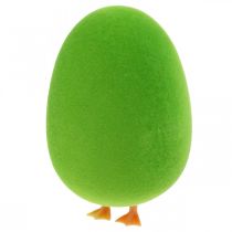 Huevo Decoración de Pascua con patas Huevo de Pascua decoración huevo verde H13cm 4pcs