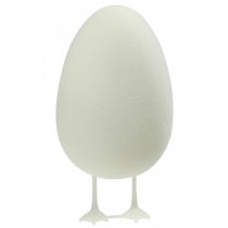 Artículo Huevo decorativo con patas Clara de huevo Decoración de mesa Figura de Pascua Al 25cm