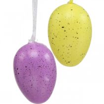 Huevo de pascua para colgar huevo de plastico colores surtidos H6cm 12 piezas