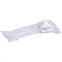 Artículo Plug floral huevos decorativos de metal con conejitos de Pascua 5×7cm 8uds