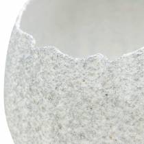 Macetero cáscara de huevo Pascua decoración decoración huevo plata H11cm 4pcs