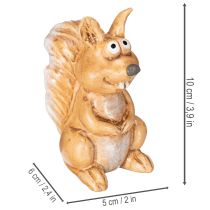 Artículo Figura de ardilla sentada para decoración otoñal, 10 cm.