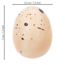 Artículo Huevos de Pascua decorativos con superficie moteada para arreglos primaverales, 3 cm, 24 piezas