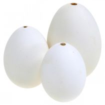 Artículo Mezcla de huevos de cisne y huevos de gallina, huevos soplados blancos 5,5/8 cm 9 piezas