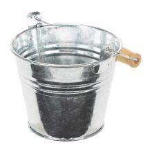 Artículo Cubo de Ø10 cm de diámetro y 8 cm de alto, 10 unidades. Zinc brillante.