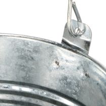 Artículo Cubo de Ø12cm H10cm, 8 unidades. Zinc, brillante.