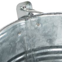 Artículo Cubo de Ø14cm H12cm, 6 unidades. Zinc, brillante.