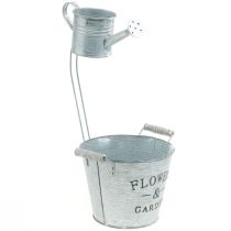 Macetero decorativo, cubo con macetero, macetero, cubo de metal H38cm Ø16.5cm/Ø7cm