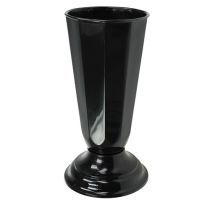 Artículo Jarrón de ajuste Szwed negro Ø23cm 1ud