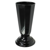 Artículo Florero Szwed negro Ø23cm, 1ud