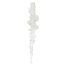 Artículo Adorno de árbol de carámbanos con purpurina, decoración invernal, 17,5 cm, 4 piezas
