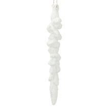 Artículo Decoración de carámbanos, decoración para árbol de Navidad cubierto de nieve, 14 cm, 4 piezas