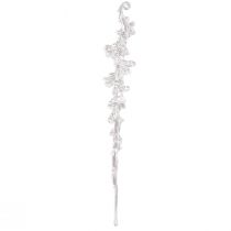 Artículo Decoración de invierno colgante de decoración de carámbanos transparente 25 cm 3 piezas