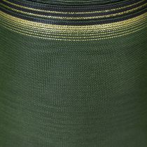 Artículo Elegante cinta de moiré para coronas, 175 mm, verde oscuro con borde perlado y tejido de tafetán para ocasiones festivas.