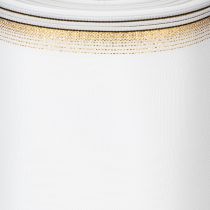 Artículo Elegante cinta de corona de muaré, 200 mm, blanca con borde perlado dorado y acabado especial, 25 m - Perfecta para decoraciones y celebraciones