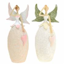 Figura decorativa duende blanco 12cm 2pcs