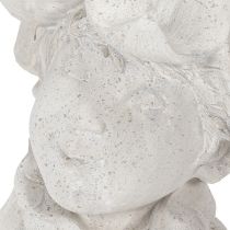 Artículo Figura decorativa de cabeza de gnomo para un toque elegante en el jardín y el salón, gris, 30 cm.