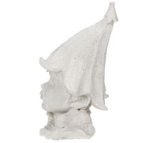 Artículo Figura decorativa de cabeza de gnomo para un toque elegante en el jardín y el salón, gris, 30 cm.