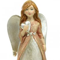 Artículo Figura ángel ángel de la guarda ángel navideño con corazón H19cm 2pcs