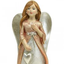 Artículo Figura ángel ángel de la guarda ángel navideño con corazón H19cm 2pcs