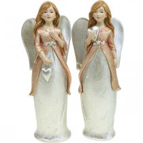 Artículo Figura ángel ángel de la guarda ángel navideño con corazón H19cm 2pcs
