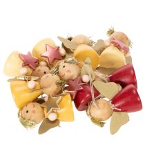Artículo Colgante decorativo de ángel con estrella para colgar, 5 cm, 9 piezas