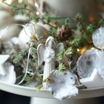 Artículo Adorno de ángel para cuenco con figura pequeña y portavelas redondo de 10 cm (3 unidades)