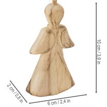 Artículo Figura de ángel para colgar en el árbol de Navidad, 10 cm, 12 unidades.