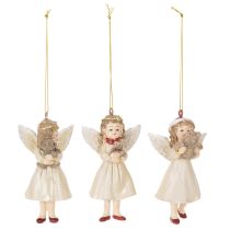 Artículo Adornos de ángel decorativos para árbol de Navidad, estilo vintage, 10 cm, 3 piezas.