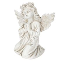 Artículo Figura de ángel rezando, decoración para tumba, sentado, 13 cm, 2 piezas