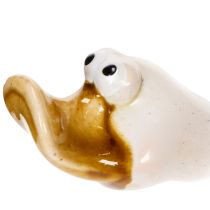 Artículo Figura decorativa de pato de cerámica, ideal para dar un toque especial a la sala de estar, 13 cm, 2 unidades.