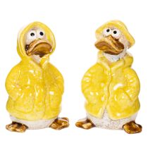 Artículo Figuras de pato, figuras de cerámica impermeables para una divertida decoración de balcones y jardines, 11 cm, 4 piezas