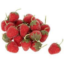 Artículo Fresas artificiales de decoración para interiores elegantes y celebraciones 4 cm, 24 uds