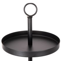 Artículo Soporte redondo de metal de tres niveles para servir, ideal para la decoración de mesas de varios niveles, 61 cm.
