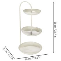 Artículo Decoración de mesa de tres niveles, ideal para salas de estar, ocasiones, bodas, 55 cm.