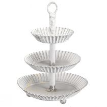 Artículo Bandeja metálica de 3 niveles blanca Al. 23 cm