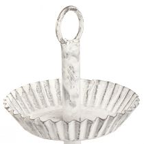 Artículo Bandeja metálica de 3 niveles blanca Al. 23 cm