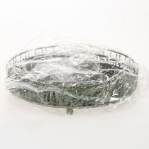 Artículo Soporte metálico escalonado para servir, verde, tres niveles, decoración de abeto, redondo, 49 cm
