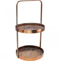 Soporte para pasteles bandeja decorativa vintage estante de mesa metal H53cm Ø28cm