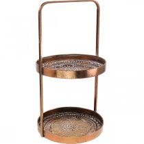 Artículo Soporte para pasteles bandeja decorativa vintage estante de mesa metal H53cm Ø28cm