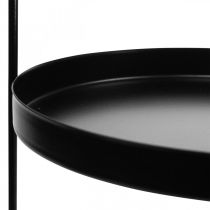 Soporte para pasteles bandeja decorativa estante de mesa metal negro H30cm Ø20cm