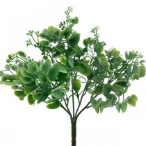 Decoración de boda Ramas de eucalipto artificial con decoración de flores Ramo verde, blanco 26 cm