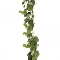 Guirnalda de eucalipto artificial con cardos decoración de otoño 150cm