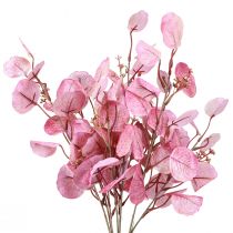 Artículo Rama de eucalipto purpurina eucalipto artificial rosa 65cm 3ud