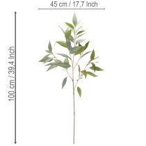 Artículo Rama artificial de eucalipto, verde natural, decorativa, 100 cm.