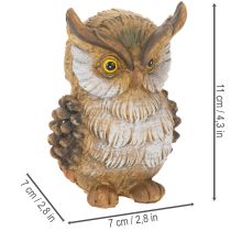 Artículo Figura de búho, búho pequeño sentado, decoración, 11 cm