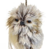 Artículo Búho decorativo figuras de búhos pequeños, decoración de animales del bosque 11cm blanco-marrón 2ud